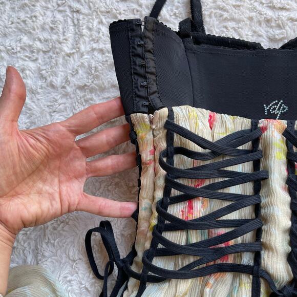 SOLD VDP Collection Italy silk lace-up corset fairy grunge dress goth whimsigoth - Picture 12 of 17